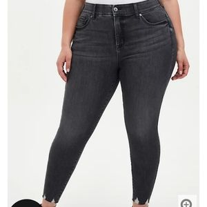 TORRID Bombshell Skinny Jean Destructed Hem